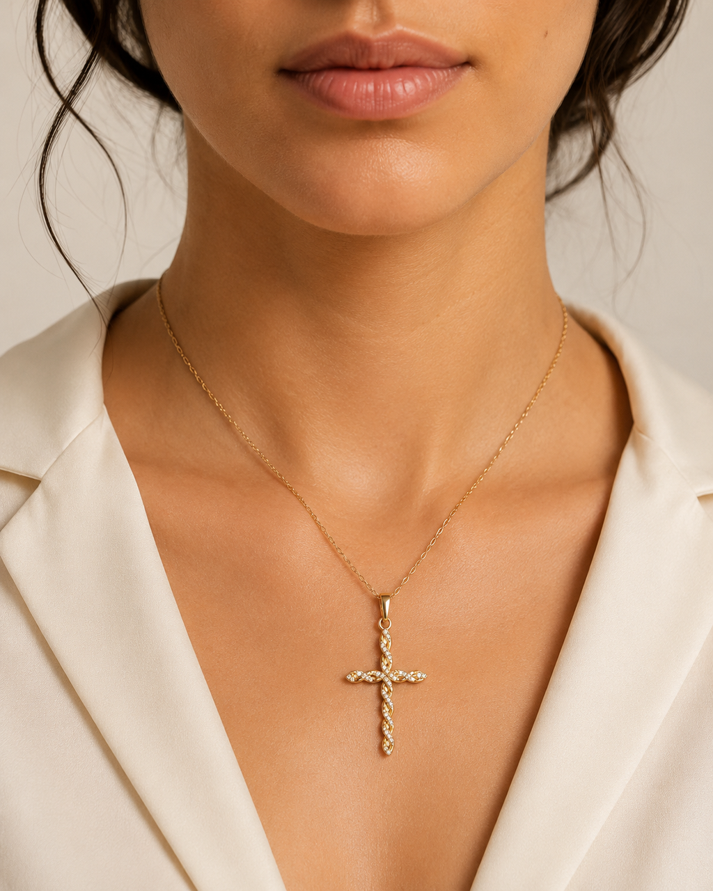 Twisted Cross Necklace