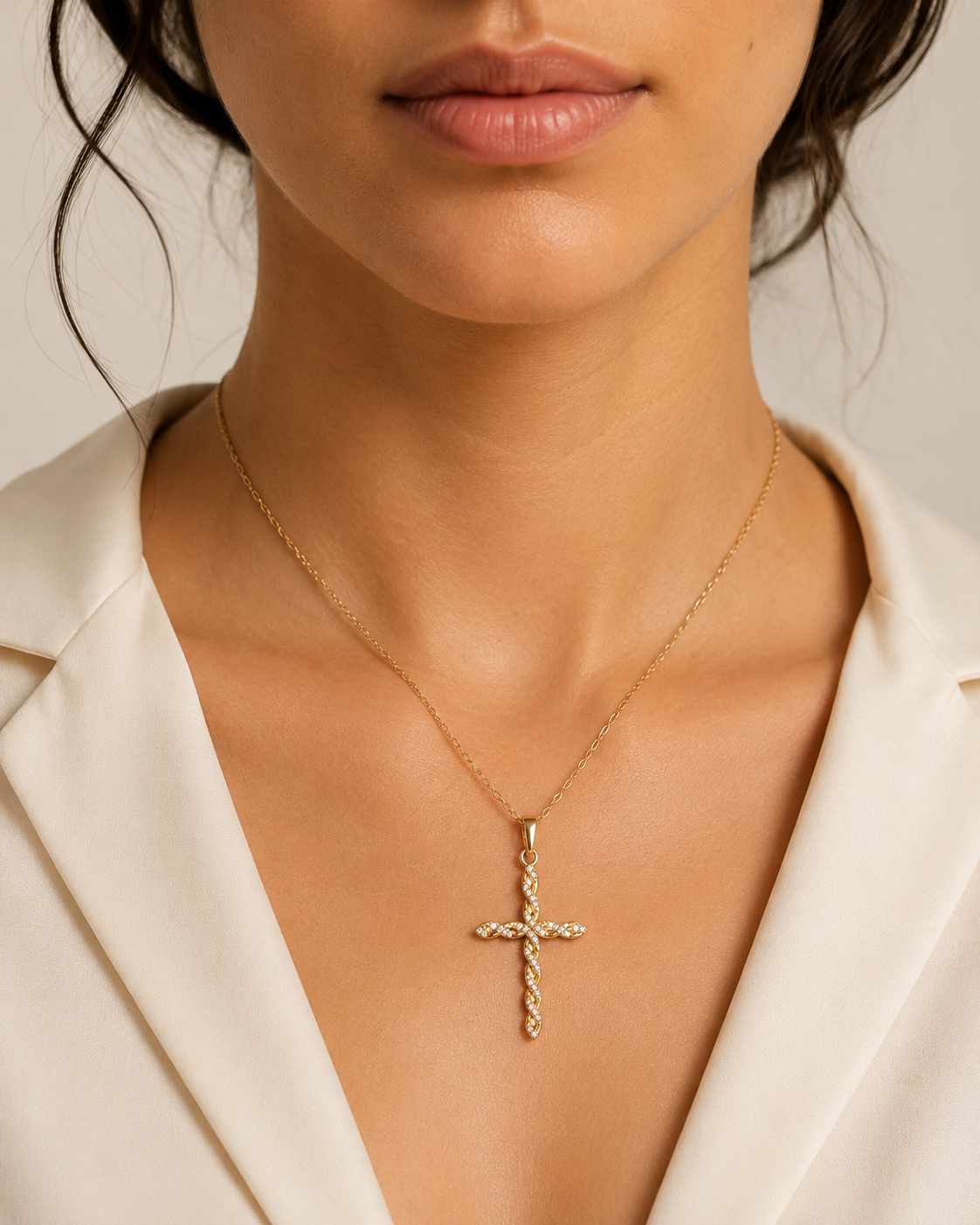 Twisted Cross Necklace