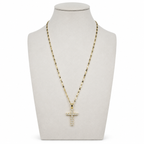 Gold-Tone Sparkling Cross Necklace