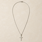 18K Silver Minimalist Cross Necklace