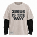 Jesus Is the Way™ Waffle Knit Layered Shirt – Desert Sand