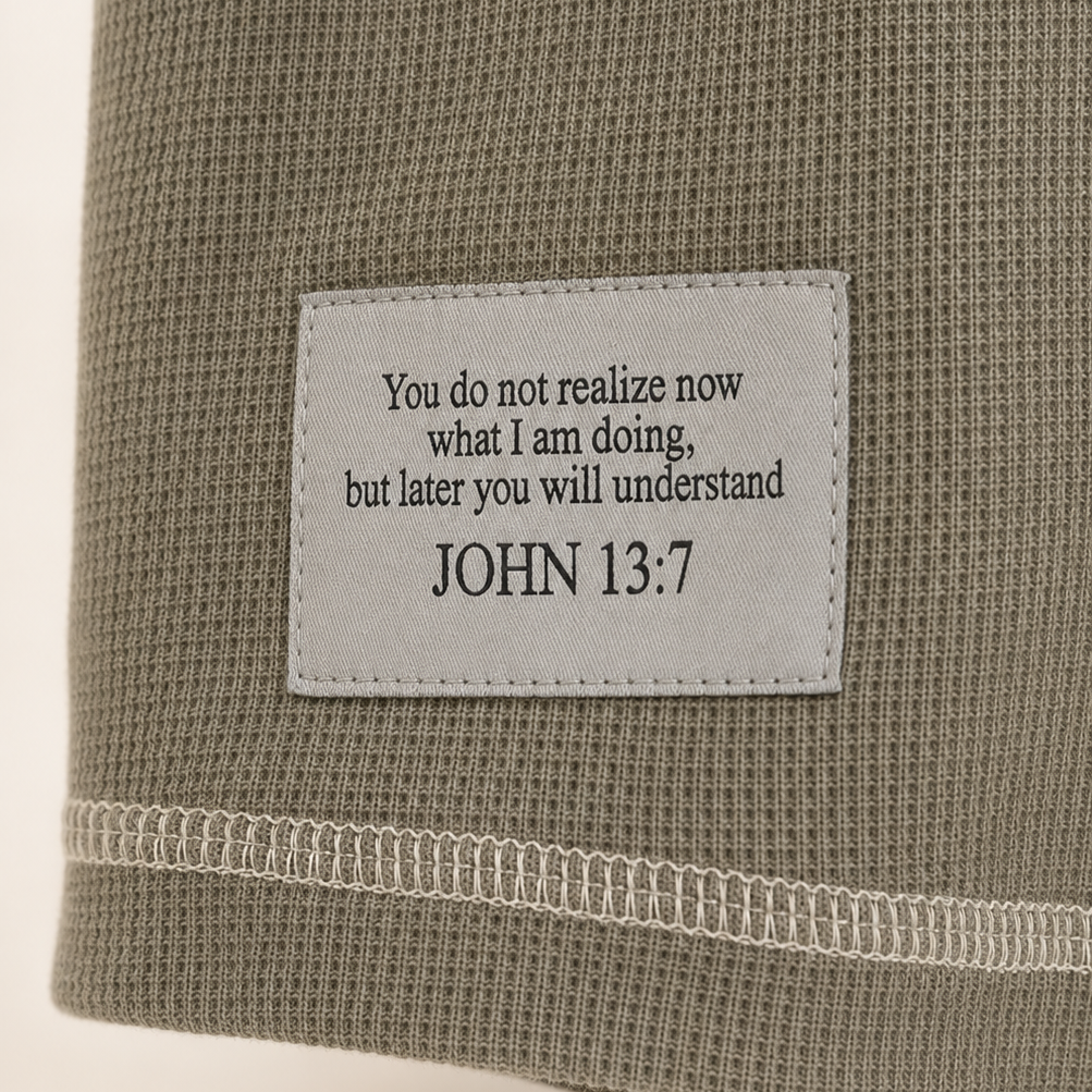 Jesus Is the Way™ Waffle Knit Layered Shirt – Olive Branch