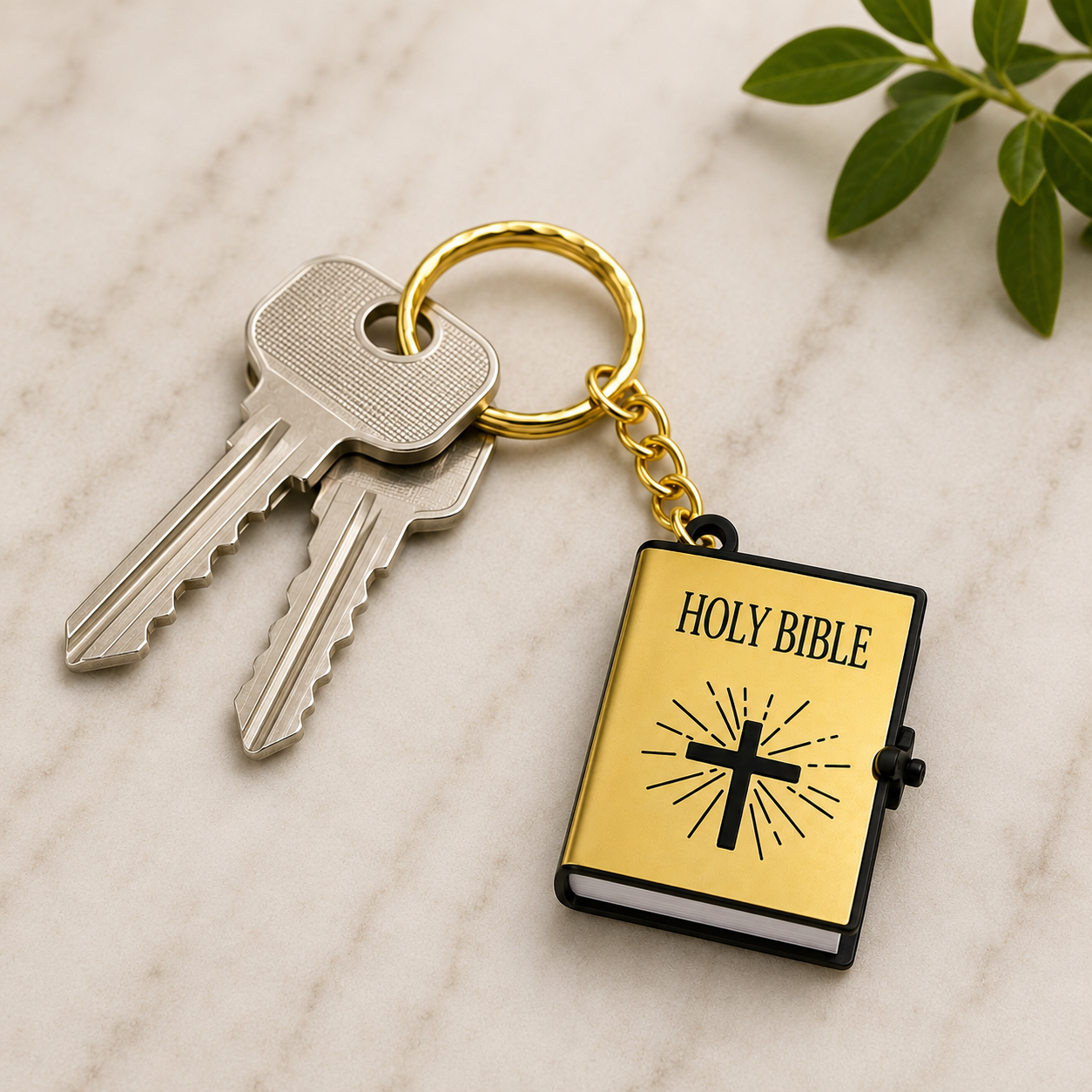 Holy Bible Mini Book Keychain | Christian Bible Keychain