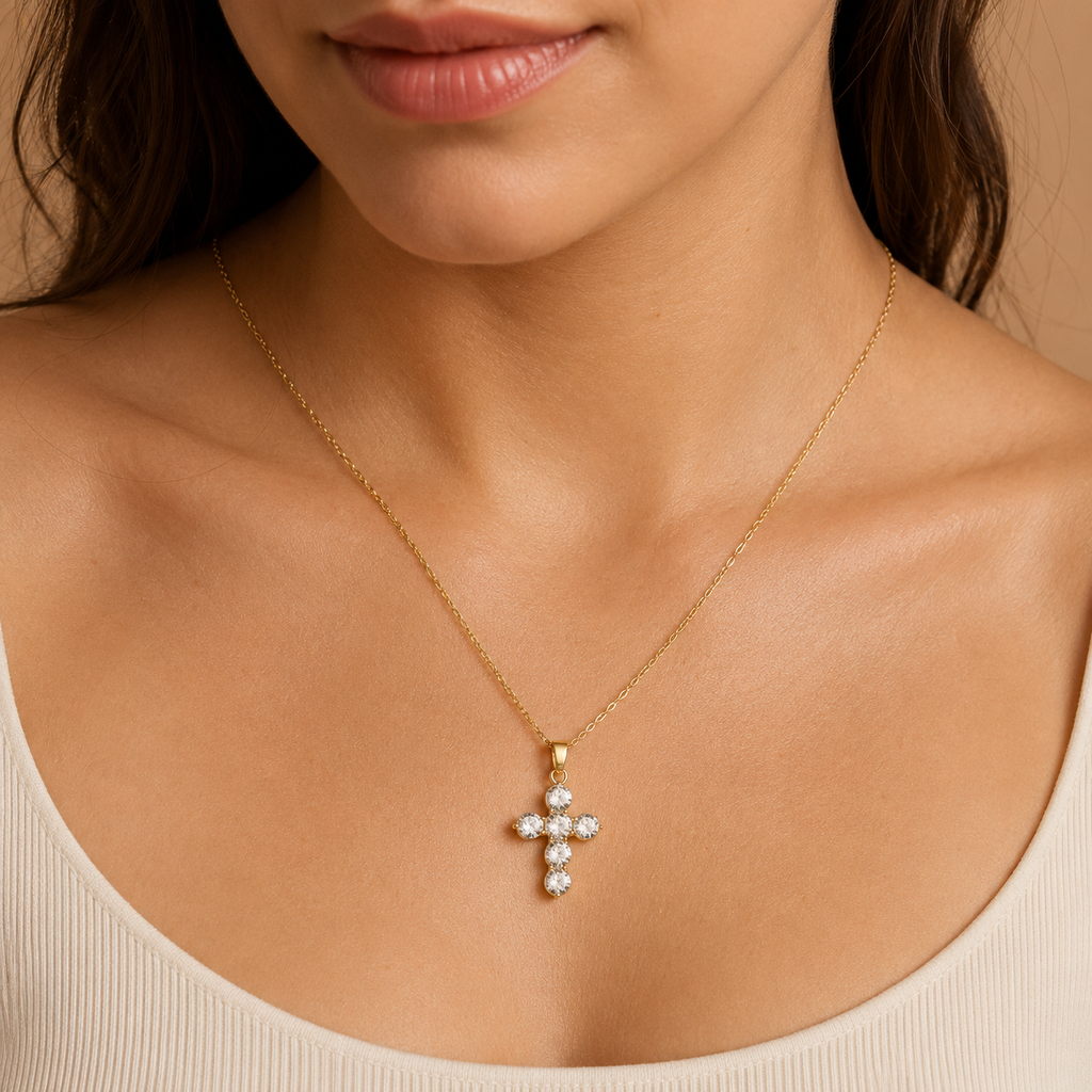 Radiant Cross Necklace