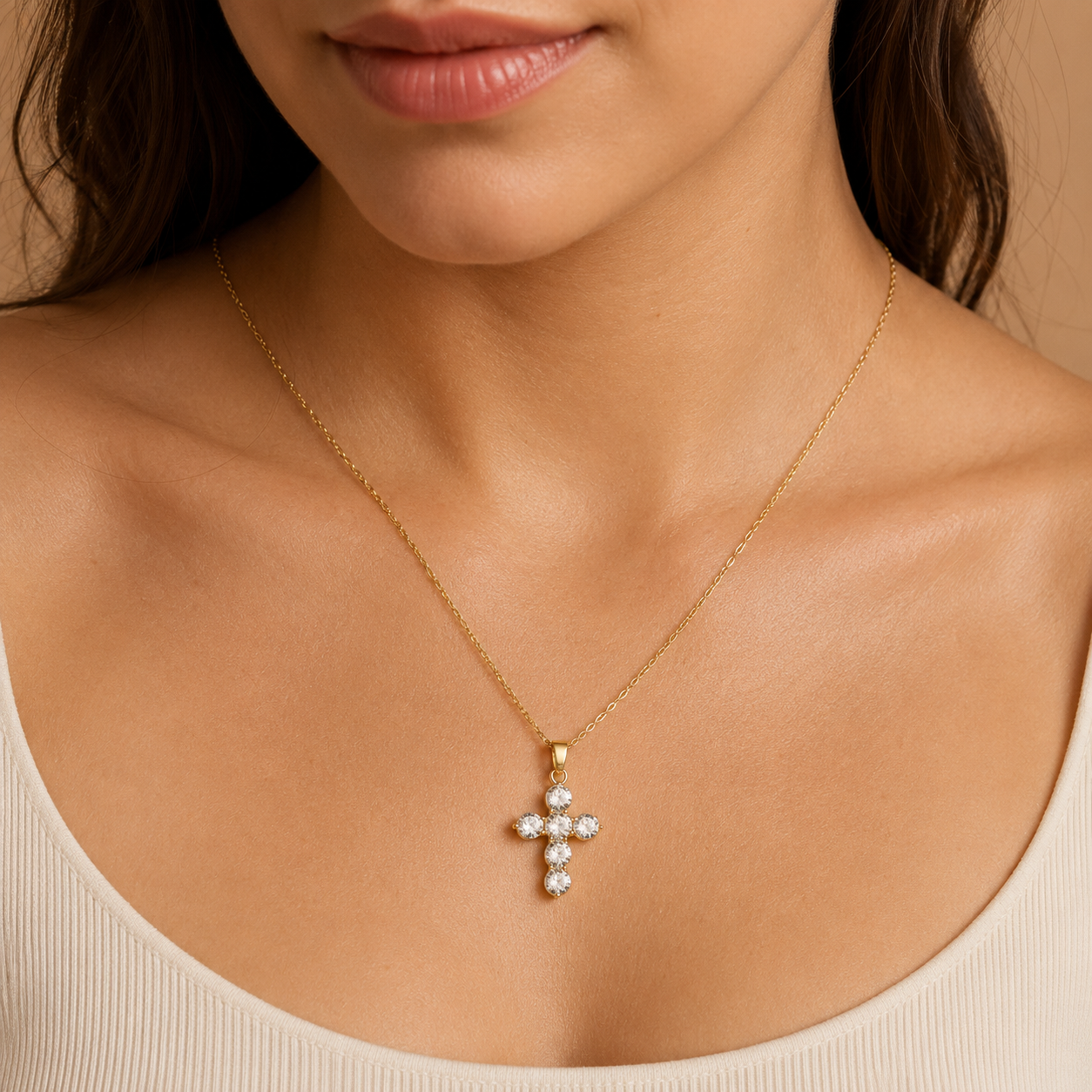 Radiant Cross Necklace
