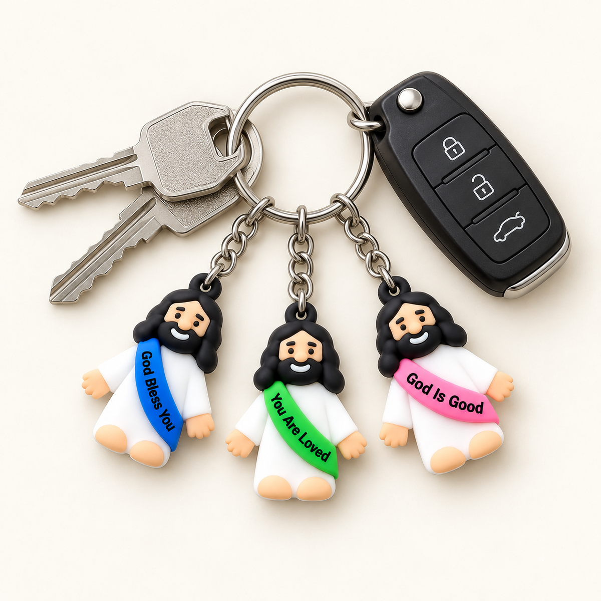 Random Jesus Keychain