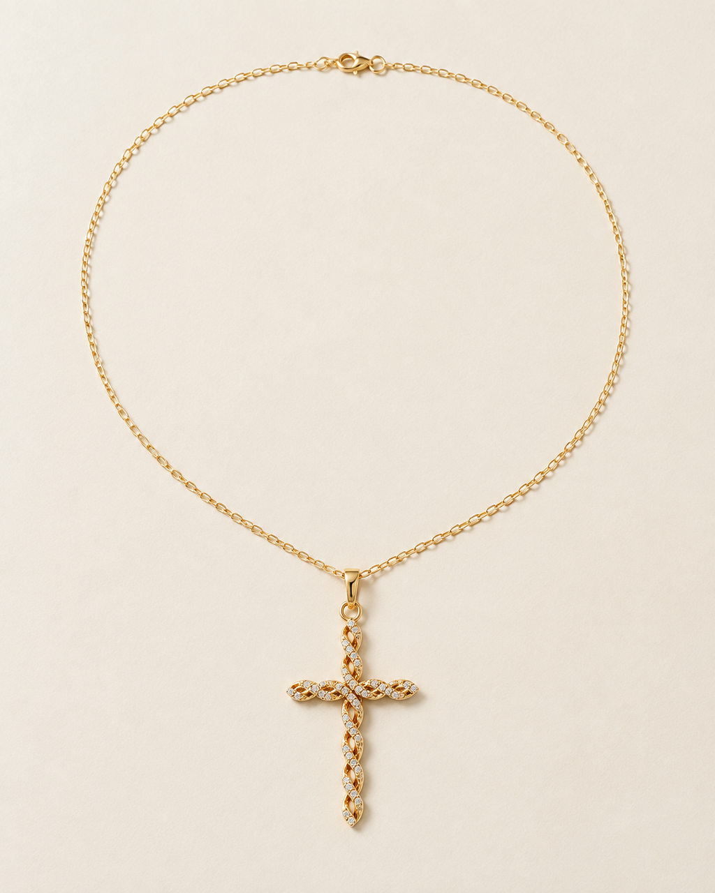 Twisted Cross Necklace