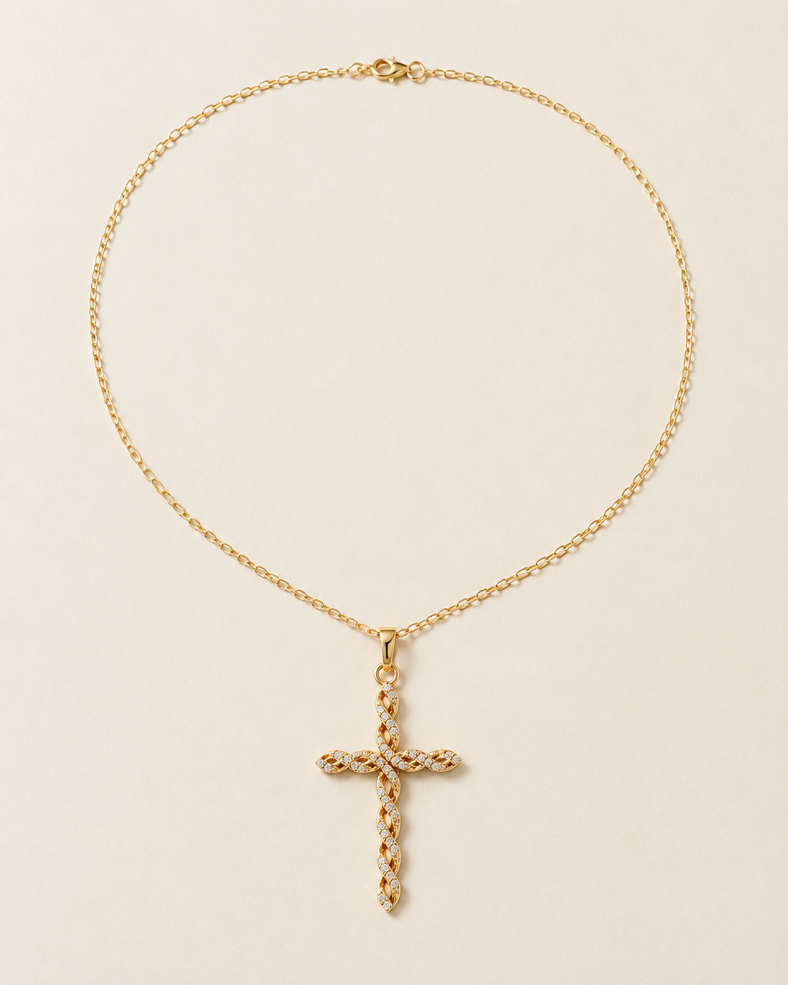 Twisted Cross Necklace