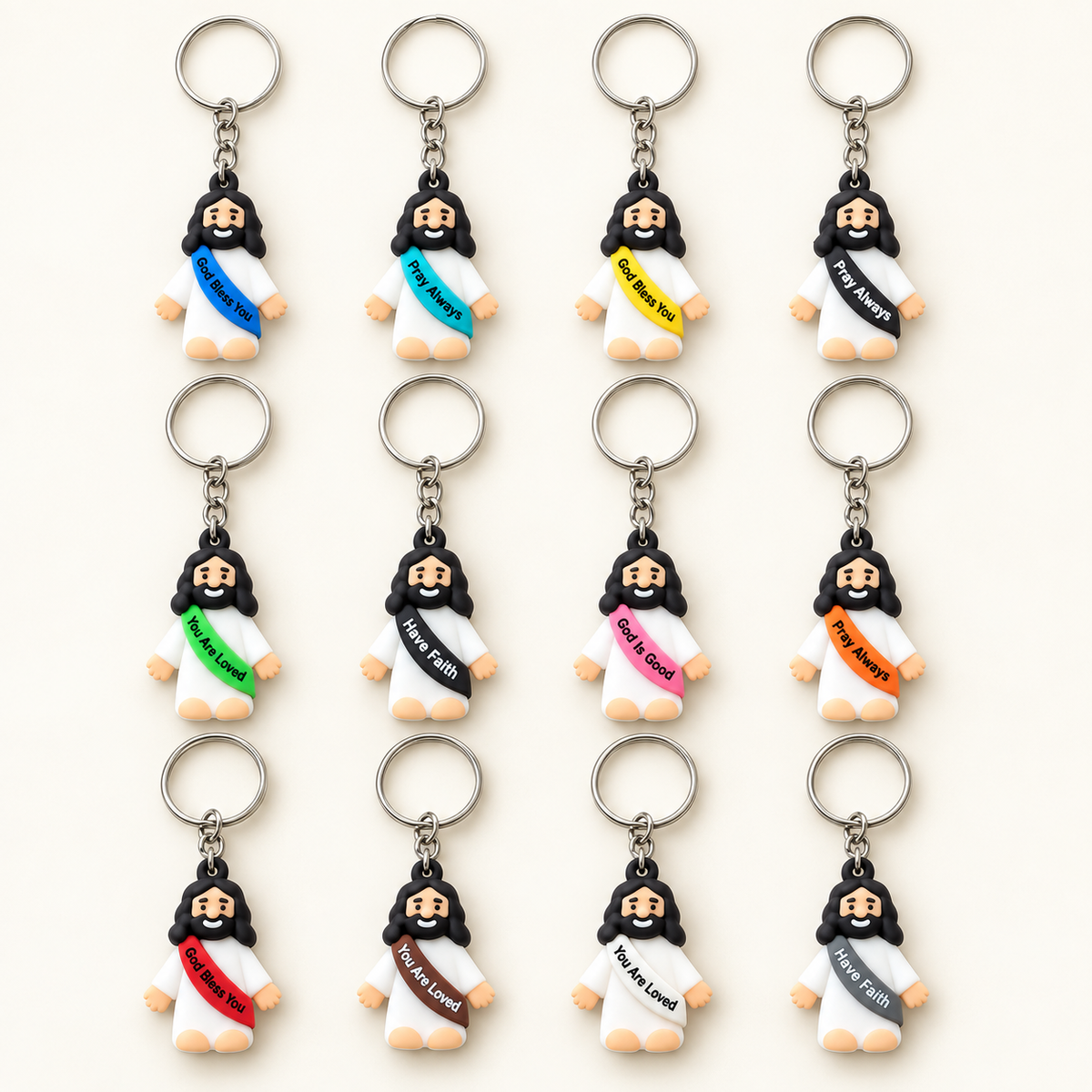 Random Jesus Keychain