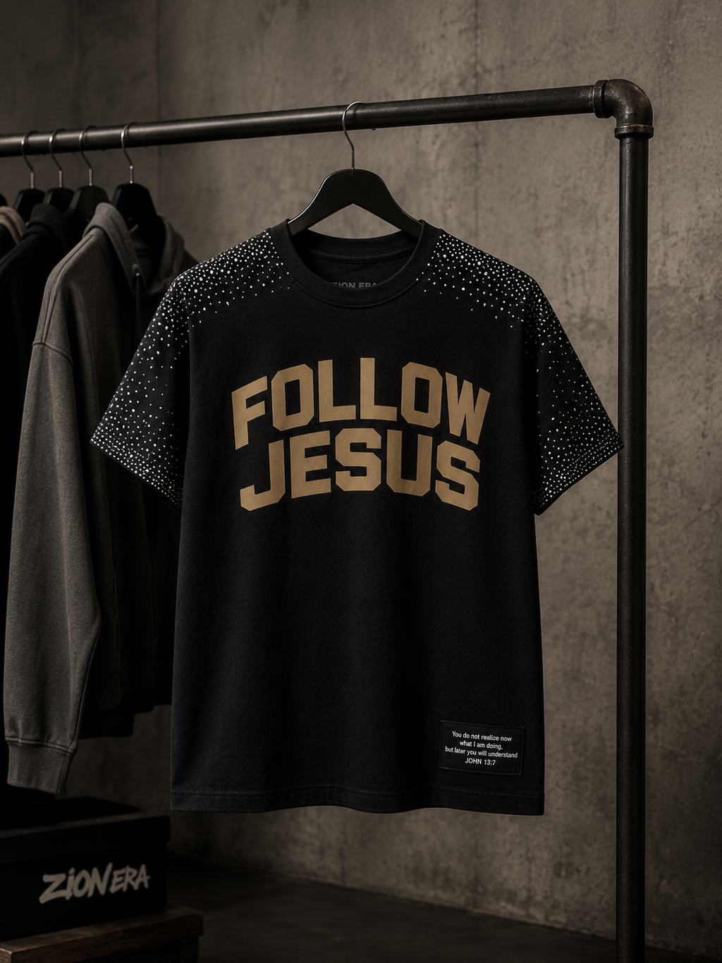 Follow Jesus Rhinestone T-Shirt