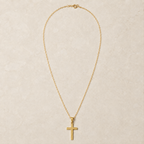 18K Silver Minimalist Cross Necklace