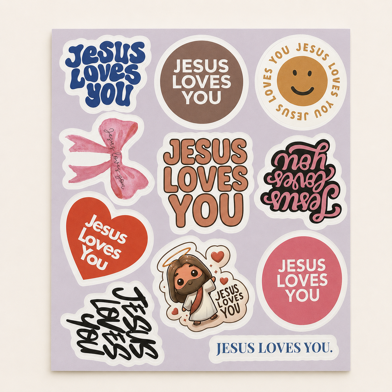 Jesus Loves You Sticker Pack