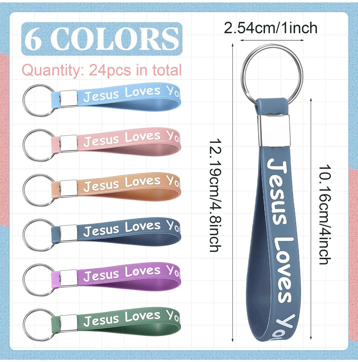 Jesus loves you keychain