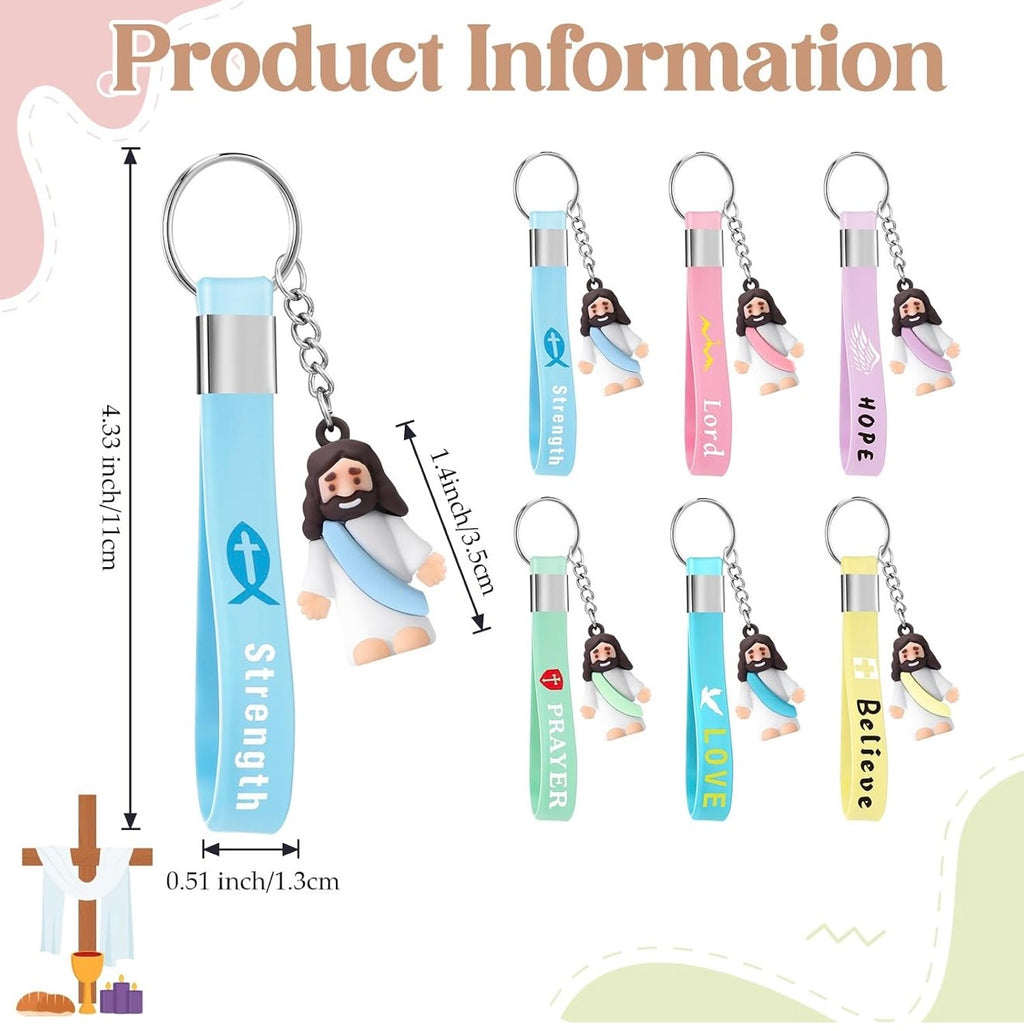 Faith Reminder Keychain with Jesus Charm